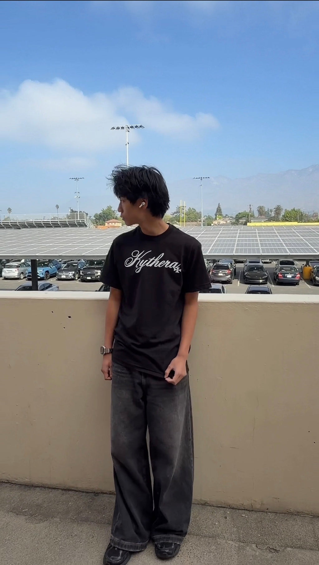 Kythera Cursive Tee - Black