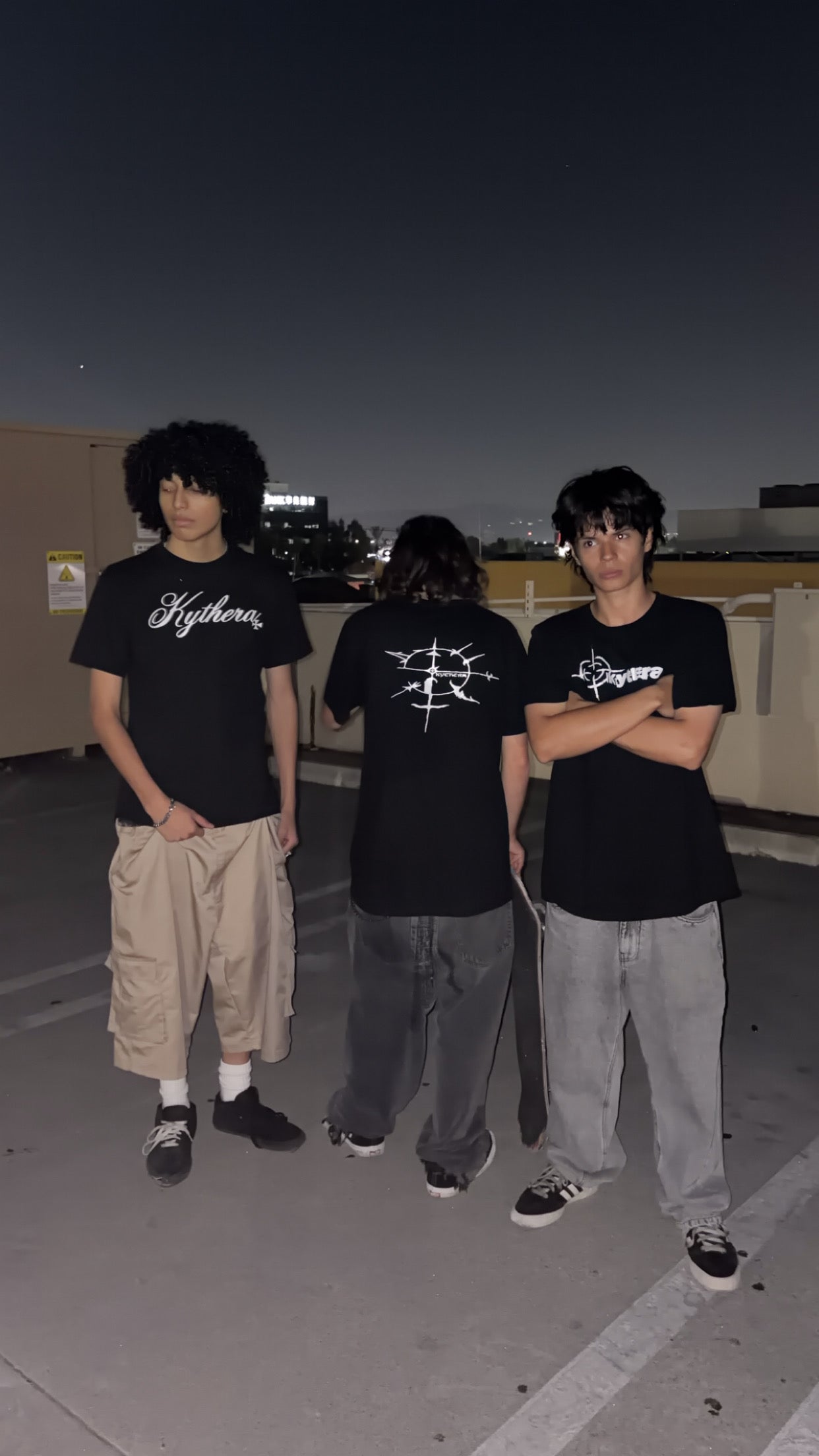 Kythera Cursive Tee - Black