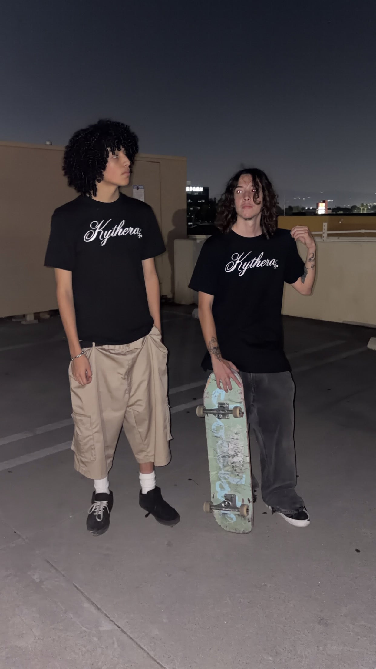 Kythera Cursive Tee - Black